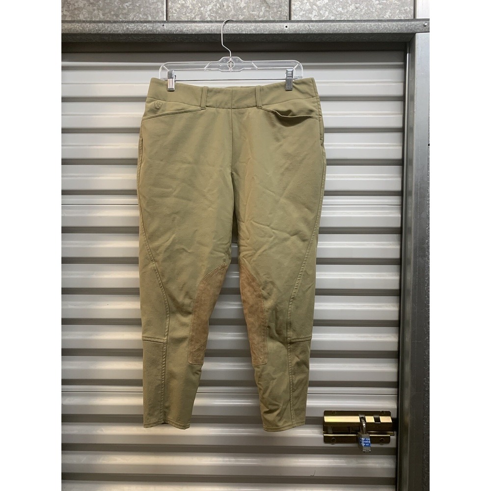 Ariat Beige English Pro Series Pro Circuit Side Zip Knee Patch Breeches-32R